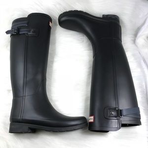 Hunter Back Strap Stripe Tall Rubber Boots H1j